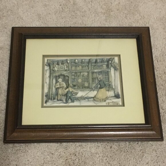 Handmade Paper Tole Professionally Framed Anton Pieck Print - Picture 7 of 13